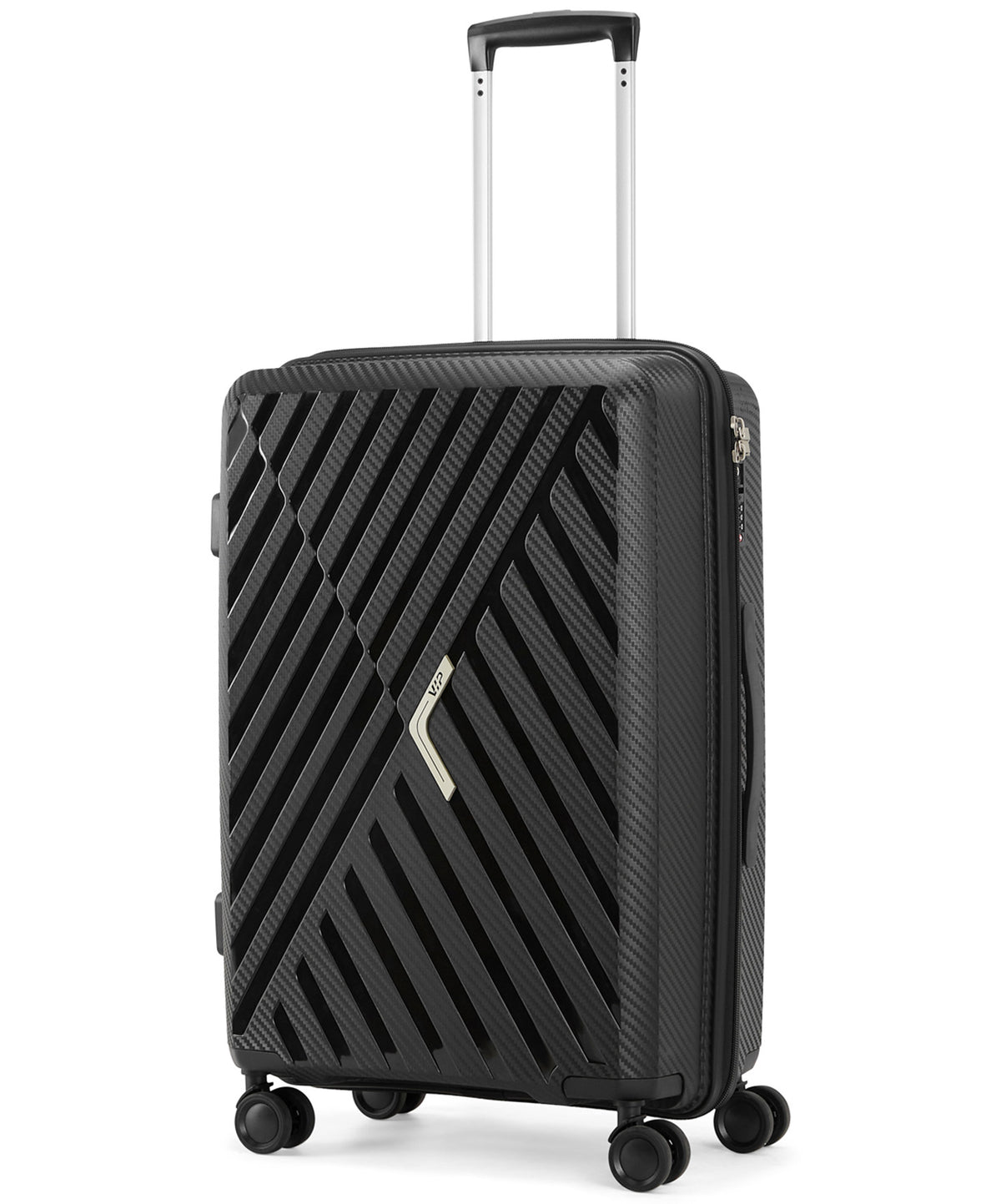 VIP 4 Wheel Hard Casing Trolley 65cm Black XLITE65BLK