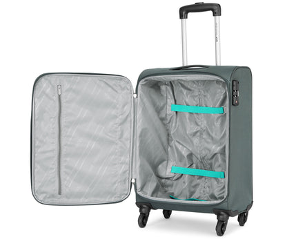 VIP 4 Wheel Soft Casing Medium Check-In Luggage Trolley 69cm Grey STAPPL69GR