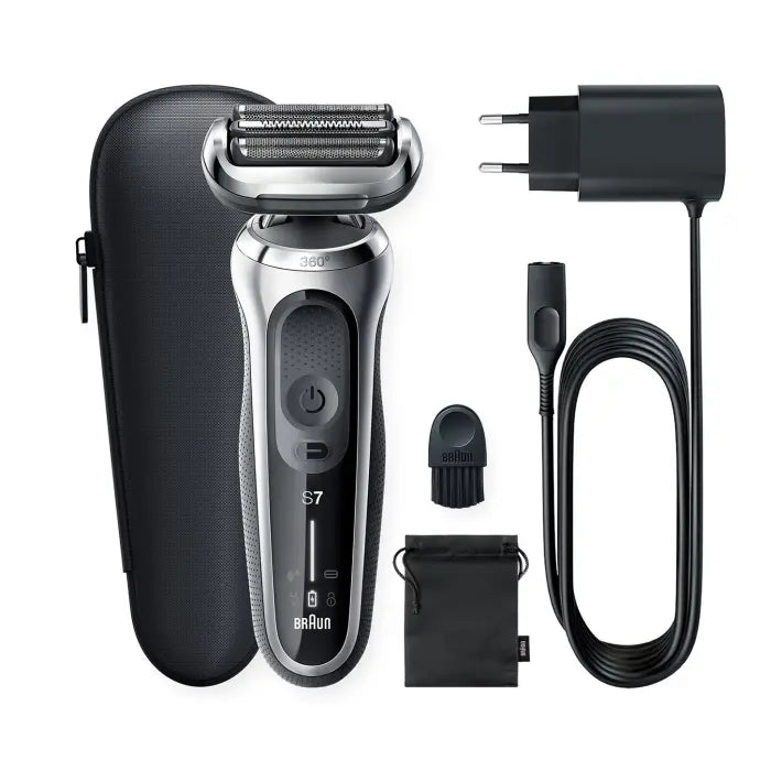 Braun Series 7 71-S1000s Wet & Dry Shaver with travel case, silver 4210201253358