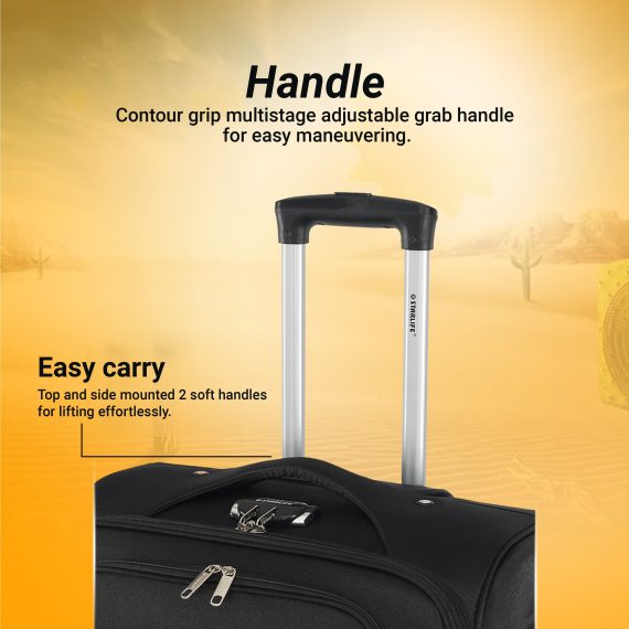 Starlife Luggage Trolley Set Of 4 PCS Polyester Fabric Suitcase With Rotational Wheels SL-TR4