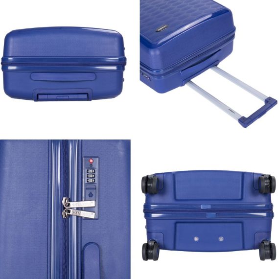 STARGOLD Luggage Trolley PP HardSide 3 PCS Set Suitcase Bag With TSA Lock 360° Rotating Wheels Travel Suitcase, SG-PP66