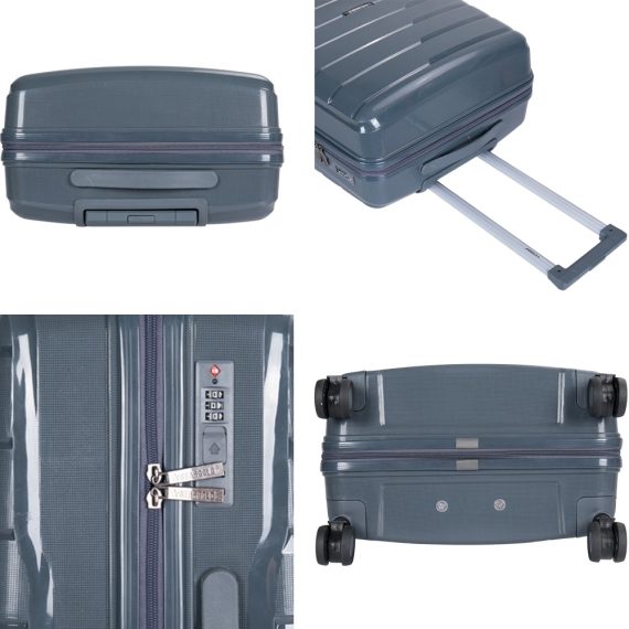 STARGOLD Luggage Trolley PP HardSide 3 PCS Set Suitcase Bag With TSA Lock 360° Rotating Wheels Travel Suitcase, SG-PP68 GREY