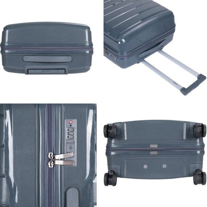 STARGOLD Luggage Trolley PP HardSide 3 PCS Set Suitcase Bag With TSA Lock 360° Rotating Wheels Travel Suitcase, SG-PP68 GREY