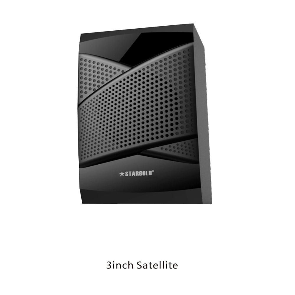 Stargold 2.1 Multimedia Speakers System With Subwoofer, Front Knob 90W Strong Bass, 3.5mm Audio Inputs Great For Laptop/ PC/ PS4TV SG-G2021