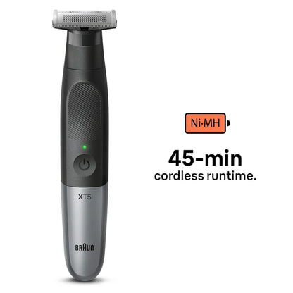 Braun XT5100 hybrid Trimmer Face & body with 4D-flex blade, waterproof, 5 combs, pouch 4210201400448