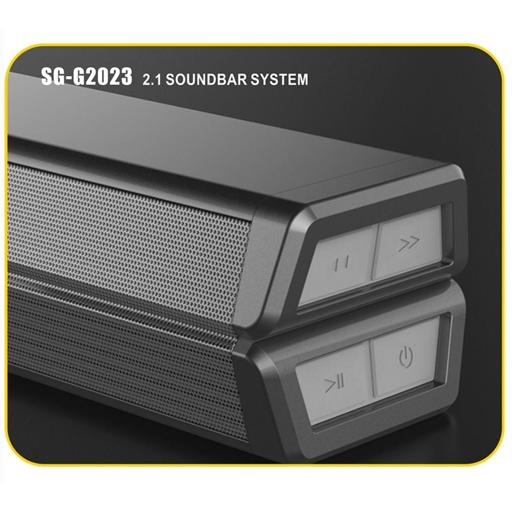 STARGOLD Home Theater Speakers System Multimedia 2.1 Channel Speaker 70W Remote Control Via BT, USB, SD/MMC, SG-G2023 BLACK