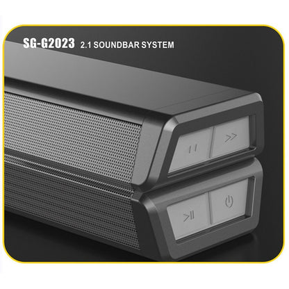STARGOLD Home Theater Speakers System Multimedia 2.1 Channel Speaker 70W Remote Control Via BT, USB, SD/MMC, SG-G2023 BLACK