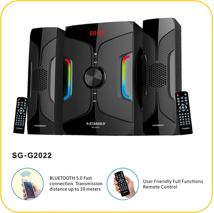 Stargold Remote Control 2.1 Channel Multimedia Speaker System SG-G2022