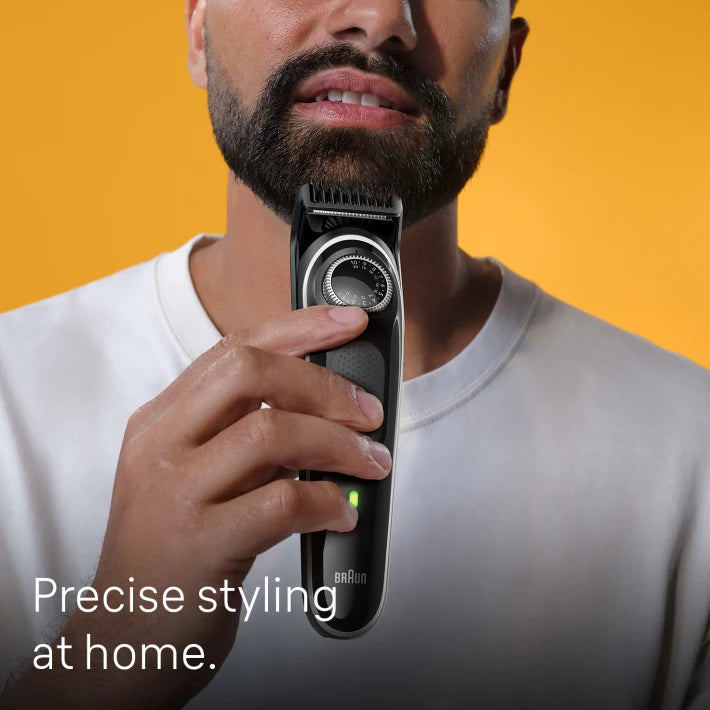 Braun Beard Trimmer 3 BT3440 With Precision Wheel, 4 styling tools, 80min runtime, Grey 4210201447931
