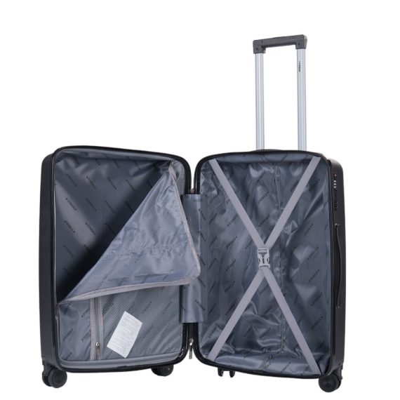 STARGOLD PP Hard Side Luggage Trolley Black Set OF 3 Pieces Bag 360° Double Spinner Wheels With TSA Lock, SG-PP65